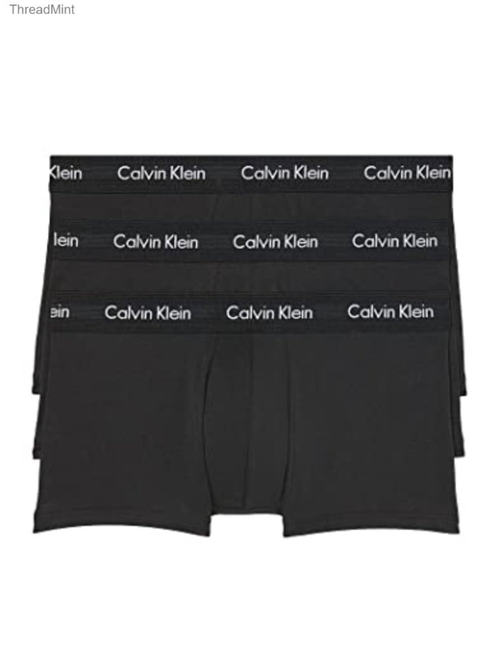 Men's Cotton Stretch Low Rise Trunk 3-Pack Contoured Pouch Moisture Wicking
